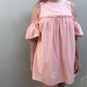 Light pink cold shoulder dress